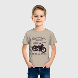 Футболка хлопковая детская Triumph speedmaster bonneville, цвет: миндальный — фото 2