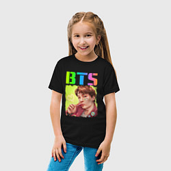 Футболка хлопковая детская BTS БТС Z, цвет: черный — фото 2