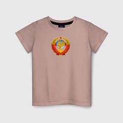 Футболка хлопковая детская СССР, цвет: пыльно-розовый
