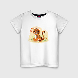Детская футболка Тигренок и бабочки