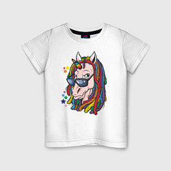 Детская футболка Единорог - хиппи