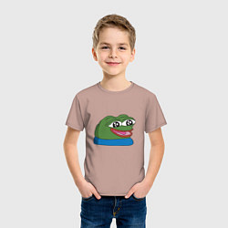 Футболка хлопковая детская Pepe happy Пепе хеппи, цвет: пыльно-розовый — фото 2