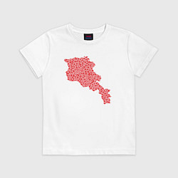 Футболка хлопковая детская Red Armenia, цвет: белый
