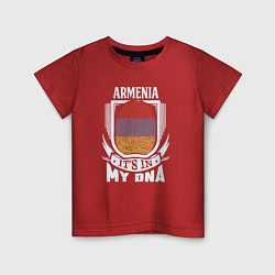 Футболка хлопковая детская Армения в ДНК, цвет: красный