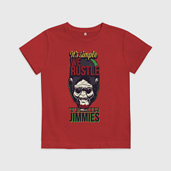 Футболка хлопковая детская Обезьяна с красными губами, цвет: красный