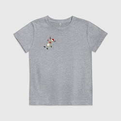 Футболка хлопковая детская Новогодний Олень!, цвет: меланж