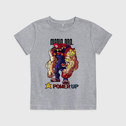 Футболка хлопковая детская Big Mario, цвет: меланж