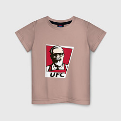 Футболка хлопковая детская McGregor ufc, цвет: пыльно-розовый