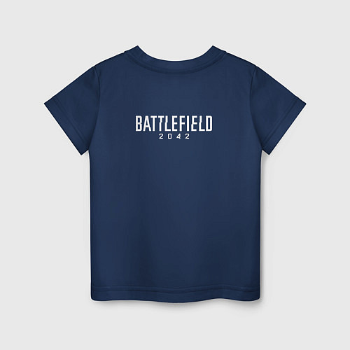 Детская футболка BATTLEFIELD 2042 LOGO спина / Тёмно-синий – фото 2
