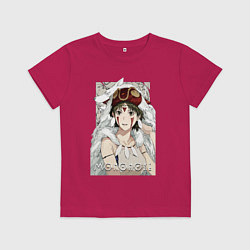 Футболка хлопковая детская Princеss mononoke, цвет: маджента