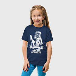 Футболка хлопковая детская Arctic Monkeys, рок, цвет: тёмно-синий — фото 2
