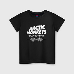 Футболка хлопковая детская Arctic Monkeys, группа, цвет: черный