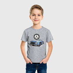 Футболка хлопковая детская Mercedes-Benz Retro Rarity, Germany, цвет: меланж — фото 2