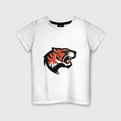 Футболка хлопковая детская Tiger Mood, цвет: белый