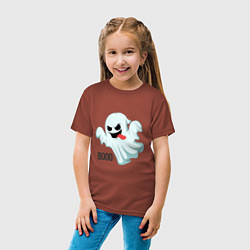 Футболка хлопковая детская !Ghost!, цвет: кирпичный — фото 2