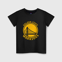 Футболка хлопковая детская Golden state Warriors NBA, цвет: черный