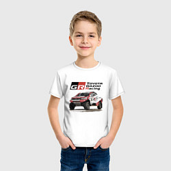 Футболка хлопковая детская Toyota Gazoo Racing Team, Finland Motorsport, цвет: белый — фото 2