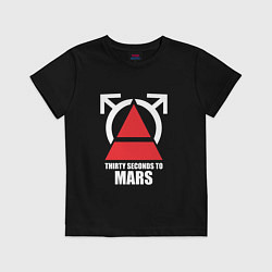 Футболка хлопковая детская 30 Seconds To Mars Logo, цвет: черный