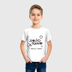 Футболка хлопковая детская Squid Game - Press Start, цвет: белый — фото 2