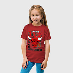 Футболка хлопковая детская Chicago Bulls NBA, цвет: красный — фото 2