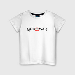 Футболка хлопковая детская GOD OF WAR LOGO BLACK RED, цвет: белый