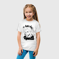 Футболка хлопковая детская Доктор Стоун Сенку ухмыляется, цвет: белый — фото 2