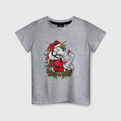 Детская футболка Unicorn Santa