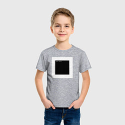Футболка хлопковая детская Чёрный квадрат программиста Hello World, цвет: меланж — фото 2