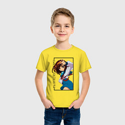 Футболка хлопковая детская Меланхолия Харухи Судзумии Харухи Судзумия, цвет: желтый — фото 2