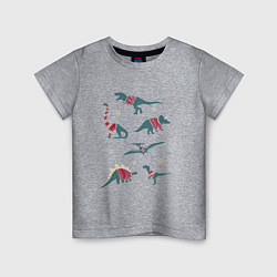 Детская футболка Динозавры и новый год