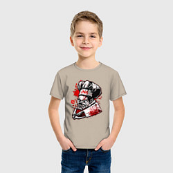Футболка хлопковая детская DOTA 2 ПУДЖ PUDGE, цвет: миндальный — фото 2