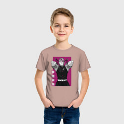 Футболка хлопковая детская Хашира Звука, цвет: пыльно-розовый — фото 2