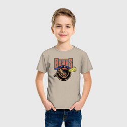 Футболка хлопковая детская Yakima Bears - baseball team, цвет: миндальный — фото 2