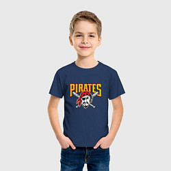 Футболка хлопковая детская Pittsburgh Pirates - baseball team, цвет: тёмно-синий — фото 2