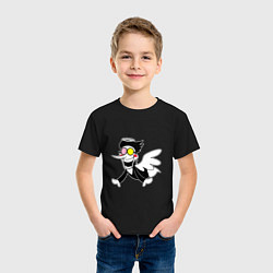 Футболка хлопковая детская Спамтон - Ангел, цвет: черный — фото 2