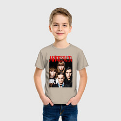 Футболка хлопковая детская MANESKIN POSTER СОСТАВ, цвет: миндальный — фото 2