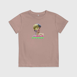 Футболка хлопковая детская 4ARTIST, цвет: пыльно-розовый