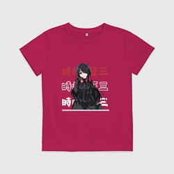 Футболка хлопковая детская Рандеву с жизнью Date A Live, Куруми Токисаки Kuru, цвет: маджента