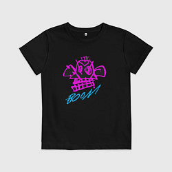 Футболка хлопковая детская Аркейн 06, цвет: черный