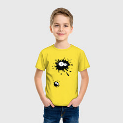 Футболка хлопковая детская Клякса мама, клякса сын, цвет: желтый — фото 2