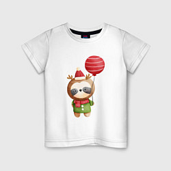 Детская футболка Маленькая панда в костюме оленя