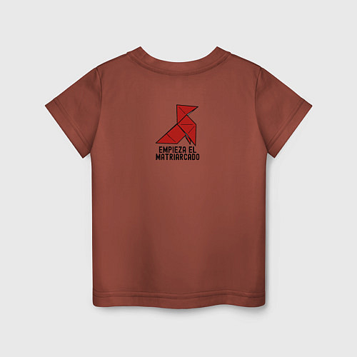 Детская футболка Бумажный дом софия / Кирпичный – фото 2