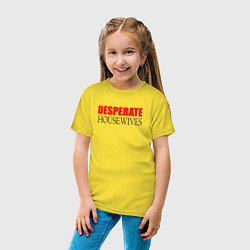 Футболка хлопковая детская Отчаянные домохозяйки Logo 2, цвет: желтый — фото 2