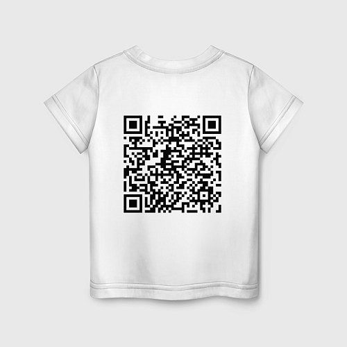 Детская футболка QR-код Скала Джонсон / Белый – фото 2