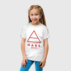 Футболка хлопковая детская 30 Seconds to Mars рок, цвет: белый — фото 2