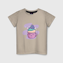 Детская футболка Единорожка пудинг