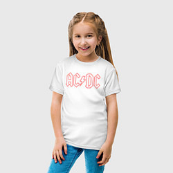 Футболка хлопковая детская ACDC - Logo, цвет: белый — фото 2