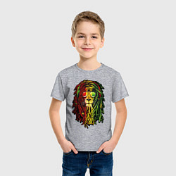 Футболка хлопковая детская Jam lioN, цвет: меланж — фото 2