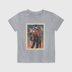 Футболка хлопковая детская Yoru art, цвет: меланж