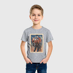 Футболка хлопковая детская Yoru art, цвет: меланж — фото 2